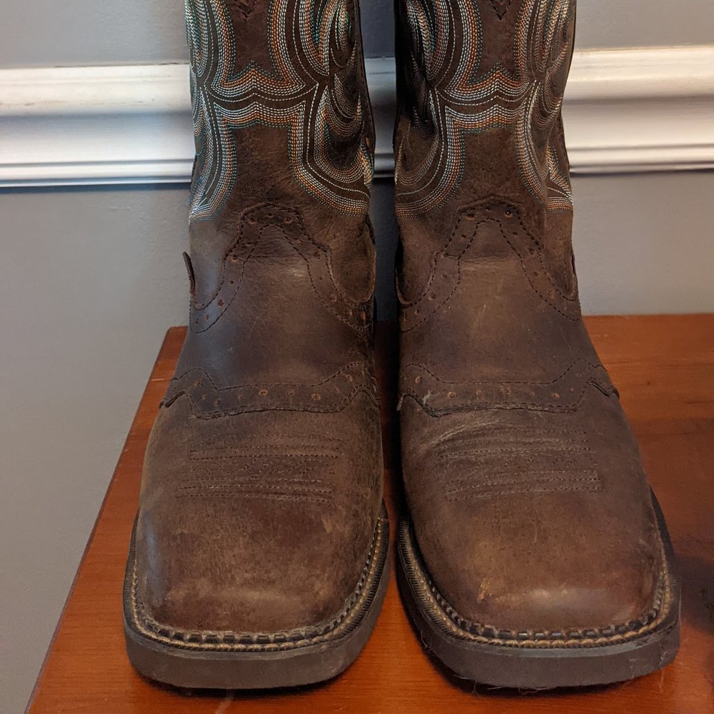 Justin Gypsy boots women 10.5 square-toed brown